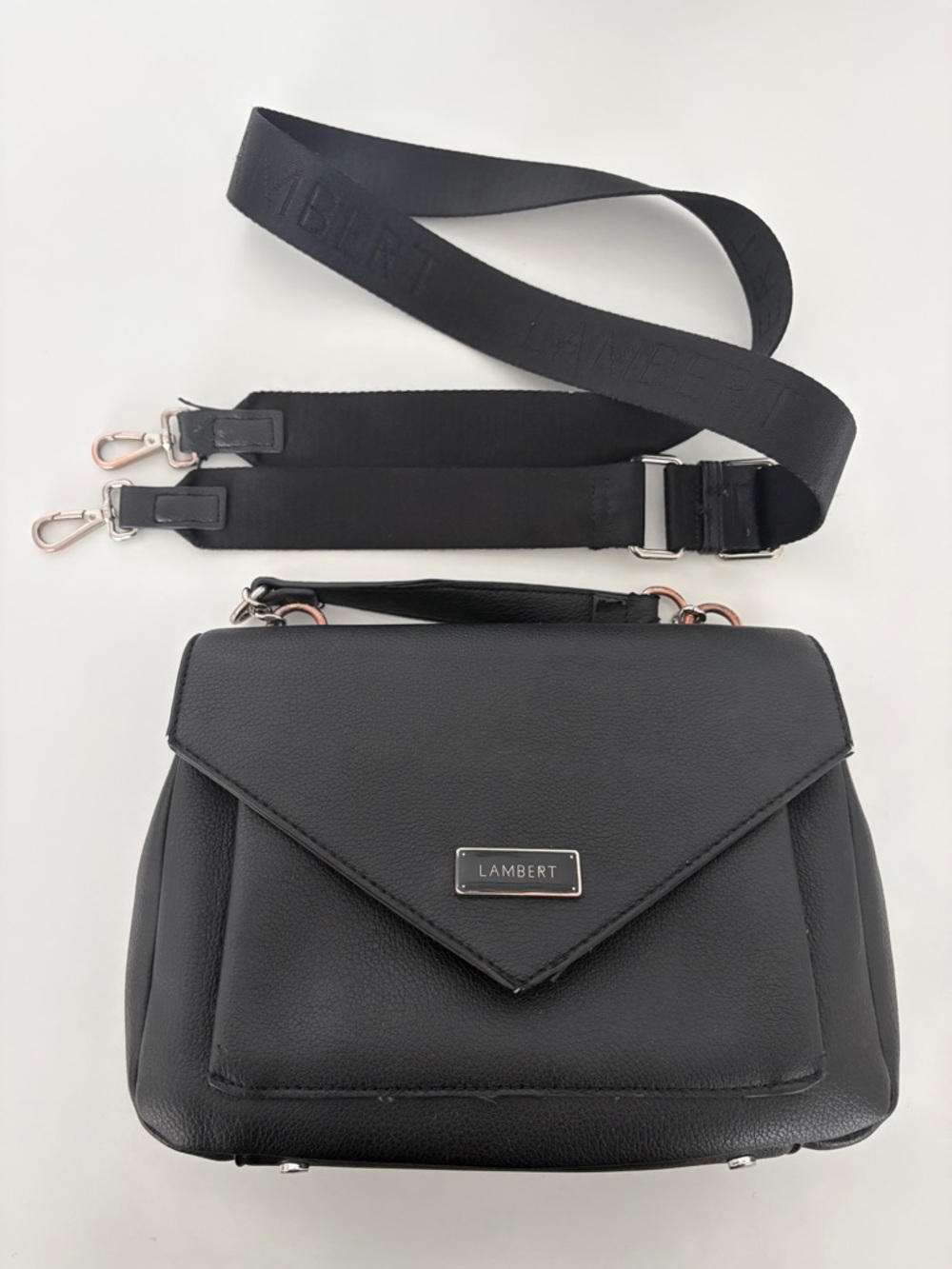 Lana by Lambert - Black Women's Crossbody Bag with Detachable Strap